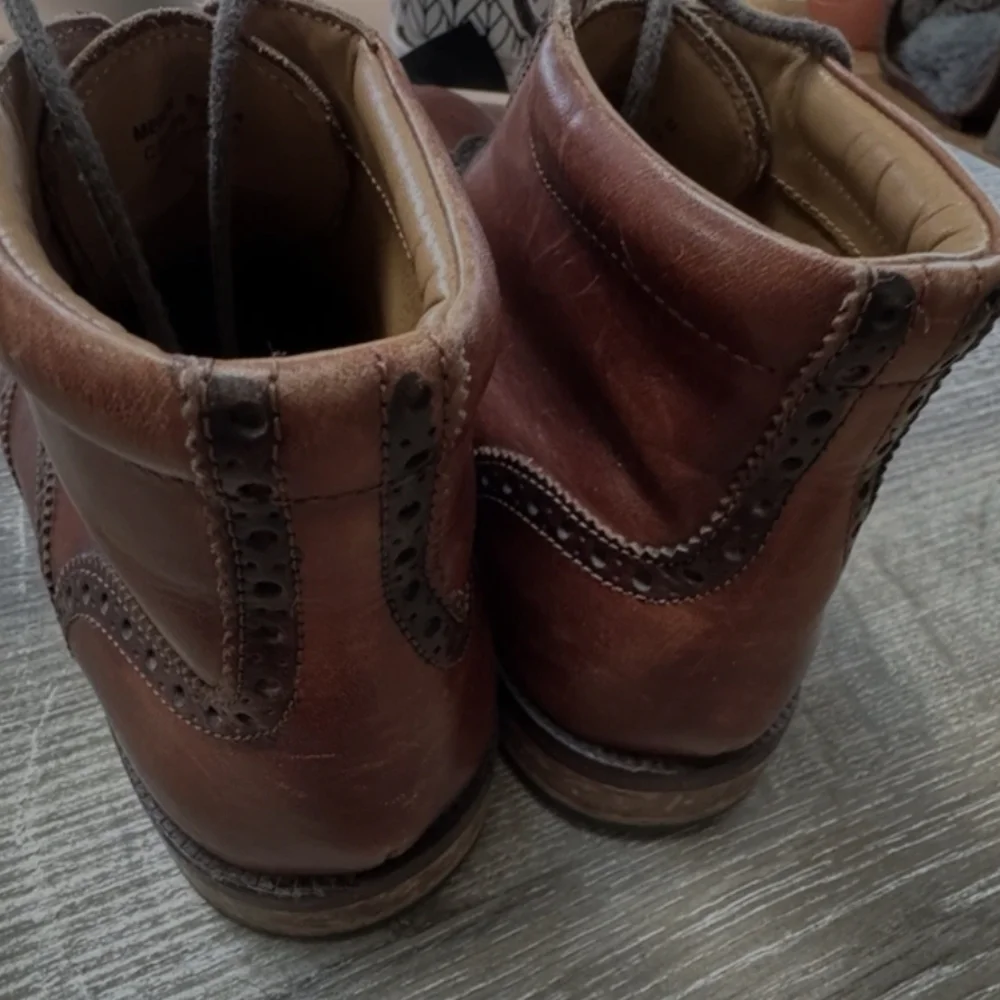 Mens Cole Haan Williams Wingtip Boots Sz 8.5 M Brown